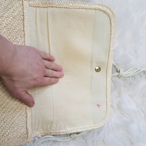Lesco - vintage straw purse made in Hong Kong, vacation, resort, summer, boho, - Picture 7 of 9